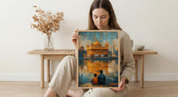 Golden Temple Poster, Father And Grandson Wall Decor - Historic Landmark Art