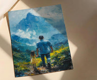 Darjeeling Tea Field Art Print, Father And Daughter Decor - Nature Dad Gift