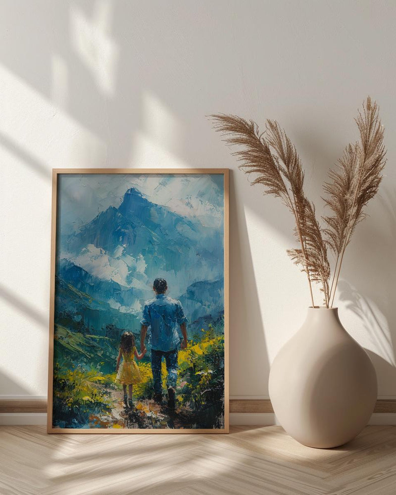 Darjeeling Tea Field Art Print, Father And Daughter Decor - Nature Dad Gift