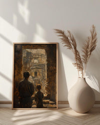 Ajanta Caves Wall Art, Father And Son Decor - Dad Birthday Gift