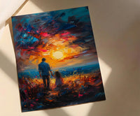 Thar Desert Poster, Father And Child Decor - Fathers Day Gift