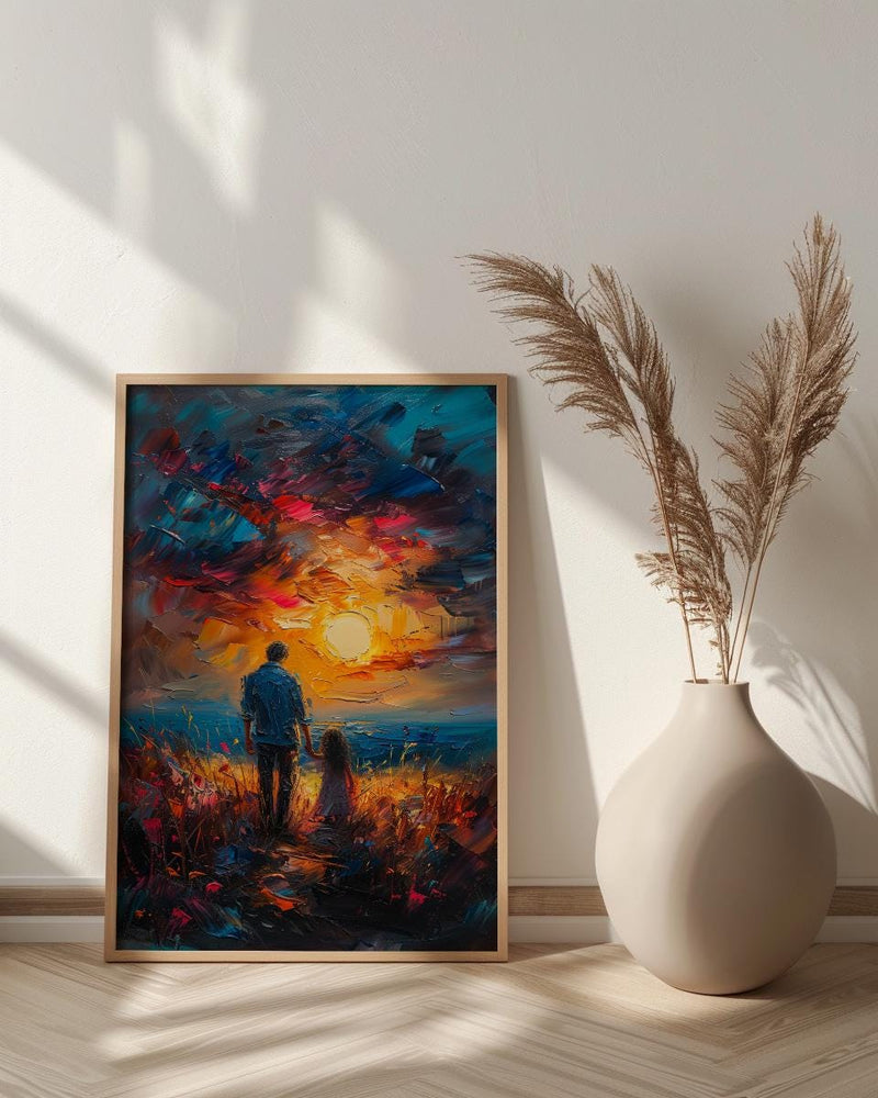 Thar Desert Poster, Father And Child Decor - Fathers Day Gift