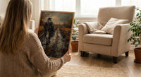 Minute Man Art Print, Colonial Farmer Decor - Historic Americana Landscape