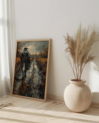 Minute Man Art Print, Colonial Farmer Decor - Historic Americana Landscape