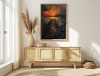1776 Landscape Wall Art, American Revolution Decor - Historic Battlefield Print