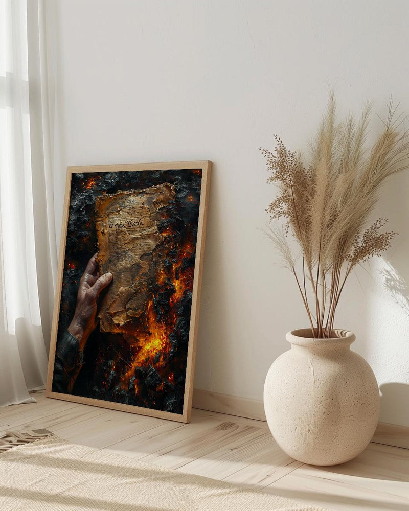 Declaration Of Independence Art Print, Historic Document Wall Decor - Americana Poster