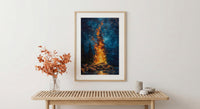 Signal Fire Wall Art, New England Landscape Decor - Historic Americana Print