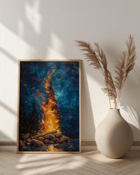Signal Fire Wall Art, New England Landscape Decor - Historic Americana Print