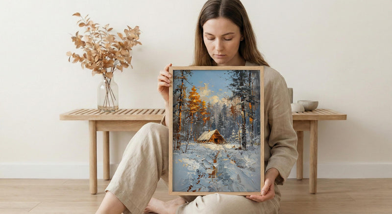 Valley Forge Poster, American Revolution Decor - Historic Winter Landscape