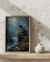 Minute Man Scout Art Print, Colonial Forest Decor - Historic Americana Poster