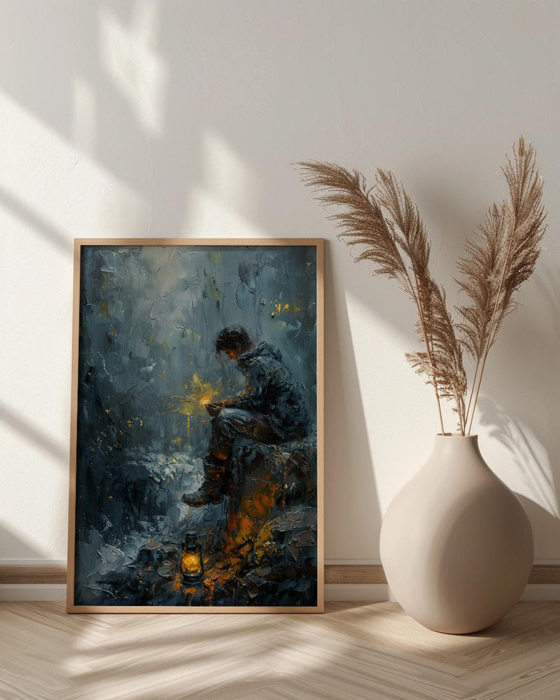 Minute Man Scout Art Print, Colonial Forest Decor - Historic Americana Poster