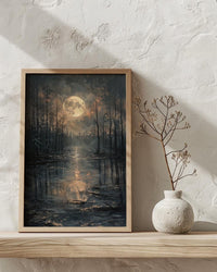 Continental Army Camp Art Print, Historic Swamp Decor - Midnight Americana Poster
