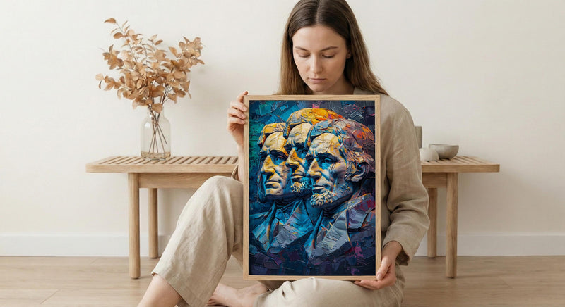 Mount Rushmore Art Print, Historic Monument Decor - Patriotic Landscape Poster