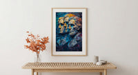 Mount Rushmore Art Print, Historic Monument Decor - Patriotic Landscape Poster