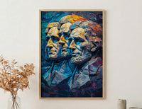 Mount Rushmore Art Print, Historic Monument Decor - Patriotic Landscape Poster