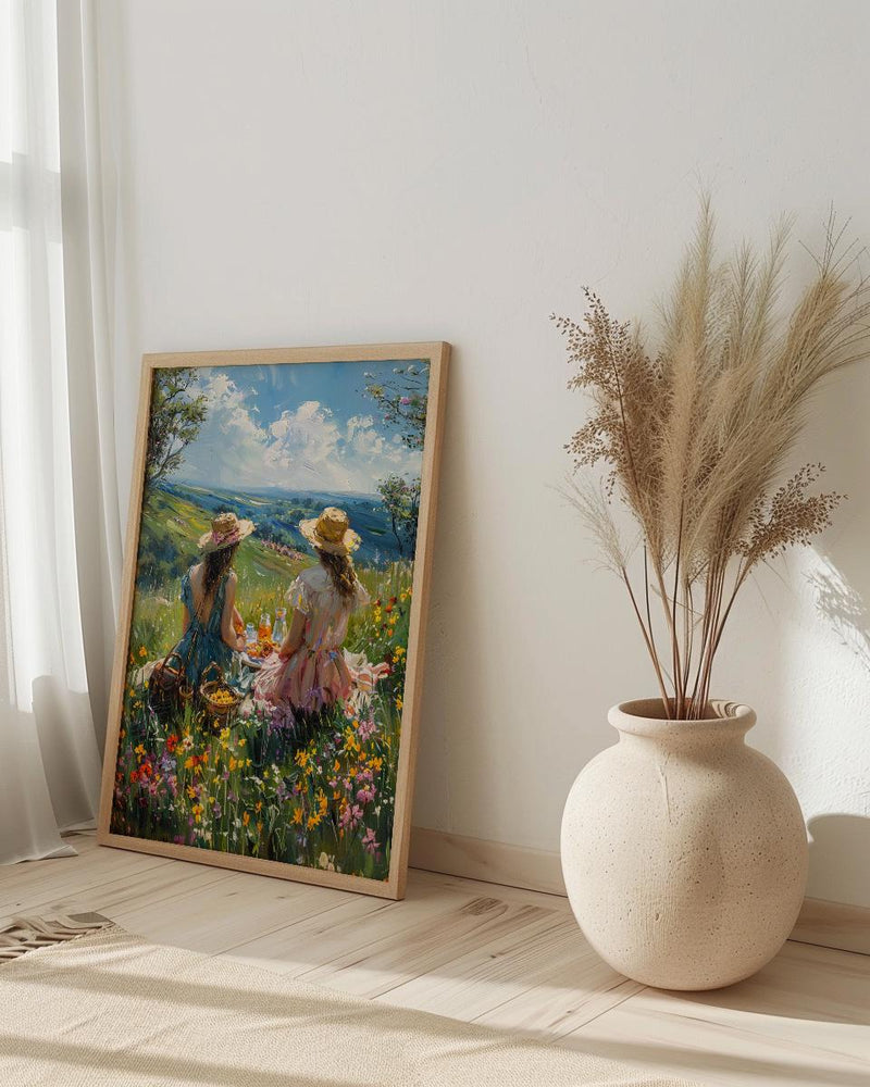 Americana Picnic Wall Art, Summer Family Decor - 4th of July Landscape Print