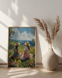 Americana Picnic Wall Art, Summer Family Decor - 4th of July Landscape Print