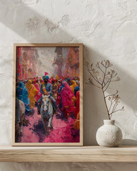 Baraat Procession Art, Indian Wedding Decor - Desi Wedding Gift