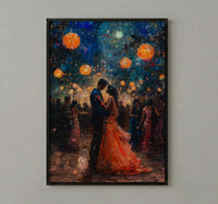 Sangeet Night Poster, Indian Dance Wall Art - Anniversary Gift