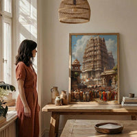 South Indian Wedding, Kerala Temple Decor - Cultural Wall Art