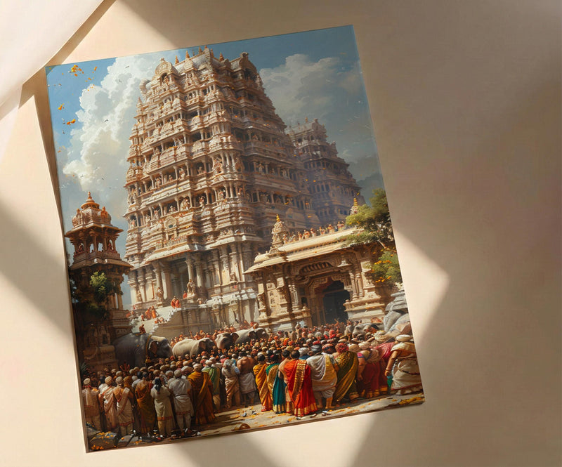 South Indian Wedding, Kerala Temple Decor - Cultural Wall Art