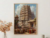 South Indian Wedding, Kerala Temple Decor - Cultural Wall Art