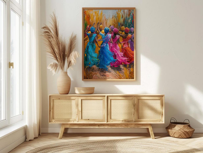 Punjabi Wedding Art, Bhangra Dance Poster - Desi Heritage Gift