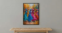 Punjabi Wedding Art, Bhangra Dance Poster - Desi Heritage Gift