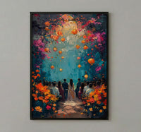 Indian Mandap Poster, Hindu Ceremony Decor - Desi Wedding Gift
