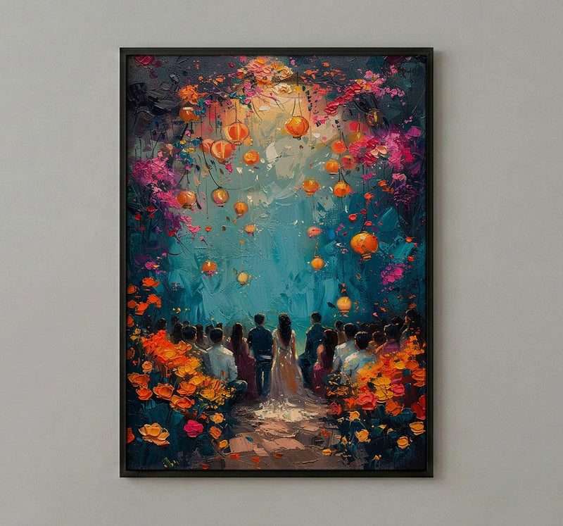 Indian Mandap Poster, Hindu Ceremony Decor - Desi Wedding Gift