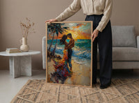 Caribbean Wedding Art, Beach Salsa Dance - Tropical Decor