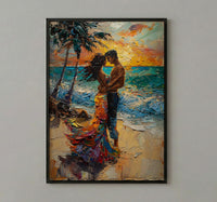 Caribbean Wedding Art, Beach Salsa Dance - Tropical Decor