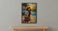 Caribbean Wedding Art, Beach Salsa Dance - Tropical Decor