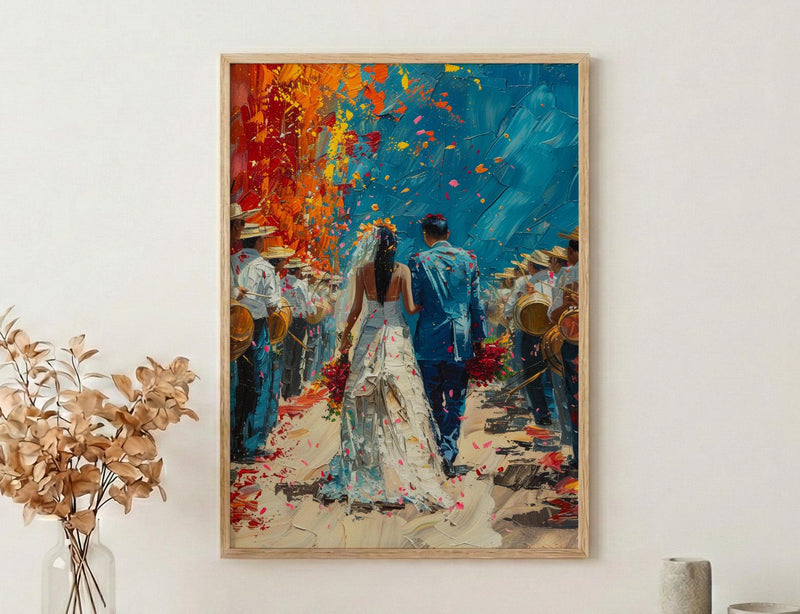 Fiesta de Boda Print, Latin Wedding Parade - Cultural Art