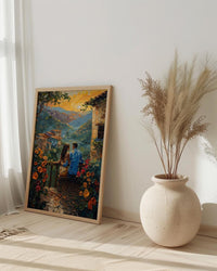 Colombia Travel Art, Coffee Region Print - Honeymoon Gift