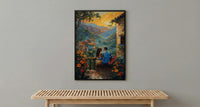 Colombia Travel Art, Coffee Region Print - Honeymoon Gift