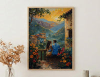 Colombia Travel Art, Coffee Region Print - Honeymoon Gift