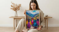 Peru Wedding Poster, Andean Mountain Art - Cultural Heritage
