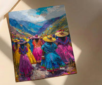 Peru Wedding Poster, Andean Mountain Art - Cultural Heritage
