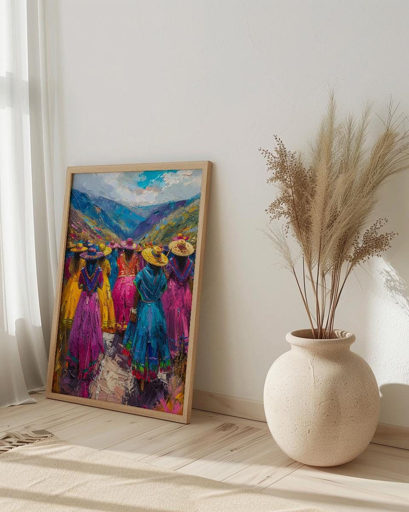 Peru Wedding Poster, Andean Mountain Art - Cultural Heritage