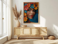 Tropical Floral Art, Mexican Bride Poster - Boho Decor