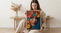 Tropical Floral Art, Mexican Bride Poster - Boho Decor