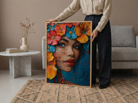Tropical Floral Art, Mexican Bride Poster - Boho Decor
