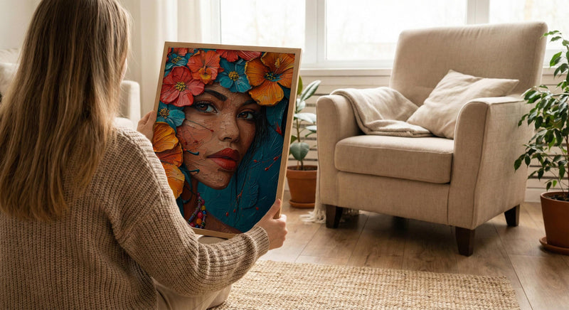 Tropical Floral Art, Mexican Bride Poster - Boho Decor