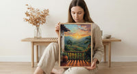 Colombia Wall Art, Eje Cafetero Print - Latin America Decor, Impasto Coffee Region Poster
