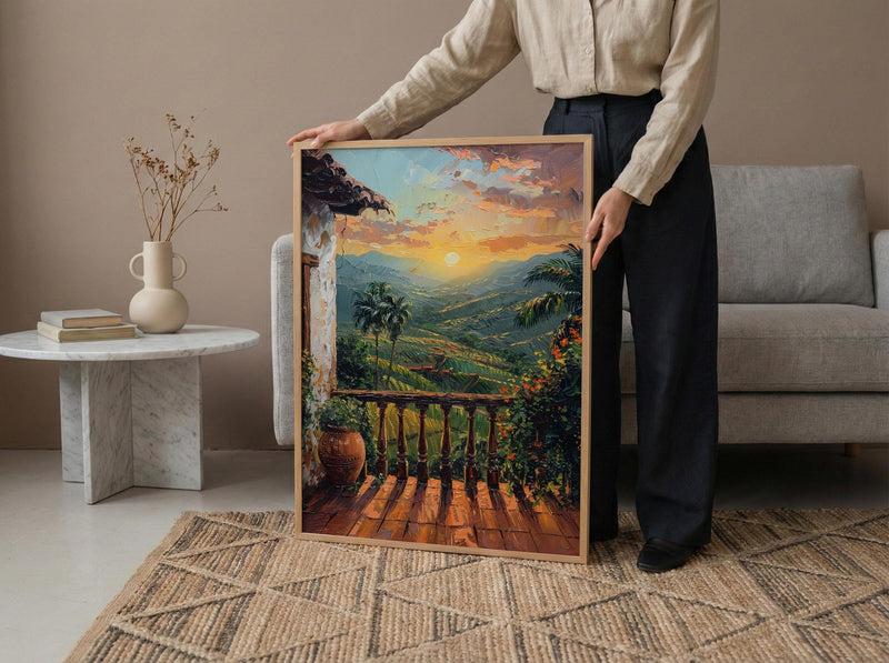 Colombia Wall Art, Eje Cafetero Print - Latin America Decor, Impasto Coffee Region Poster