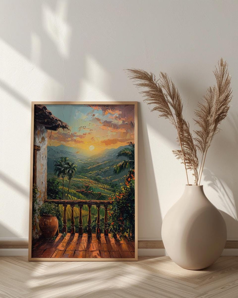 Colombia Wall Art, Eje Cafetero Print - Latin America Decor, Impasto Coffee Region Poster