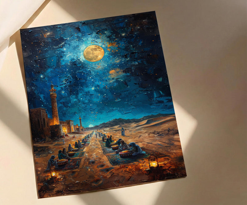 Bedouin Wedding Art, Desert Feast Decor - Arab Culture Gift