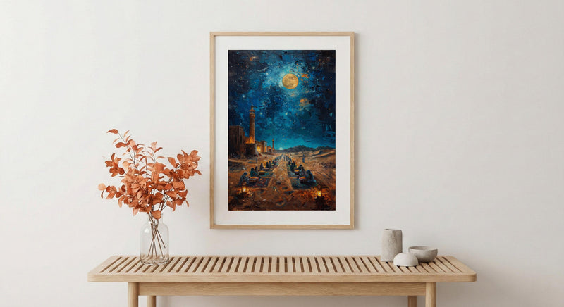Bedouin Wedding Art, Desert Feast Decor - Arab Culture Gift