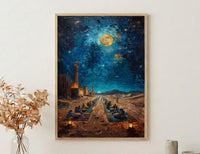 Bedouin Wedding Art, Desert Feast Decor - Arab Culture Gift